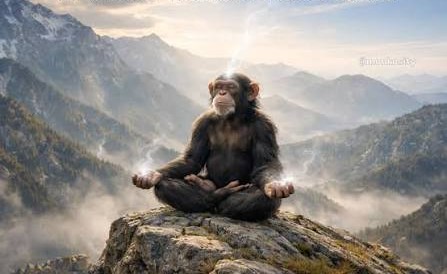 meditating ape